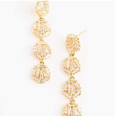 Bliss Zircon Cluster Dangle Earrings