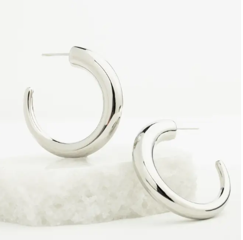 Silver Grace Hoops