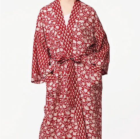 Sangita Block Print Kimono Robe