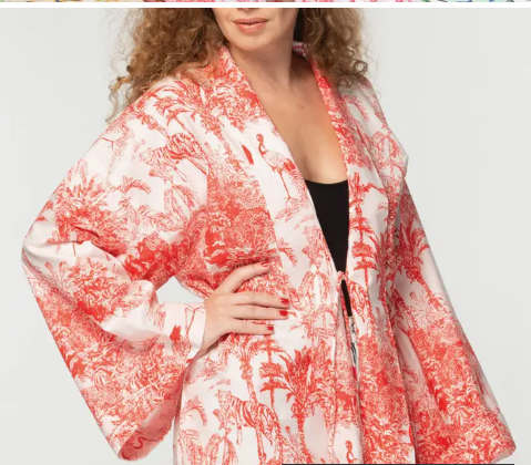 Surya Cotton Kimono - Red