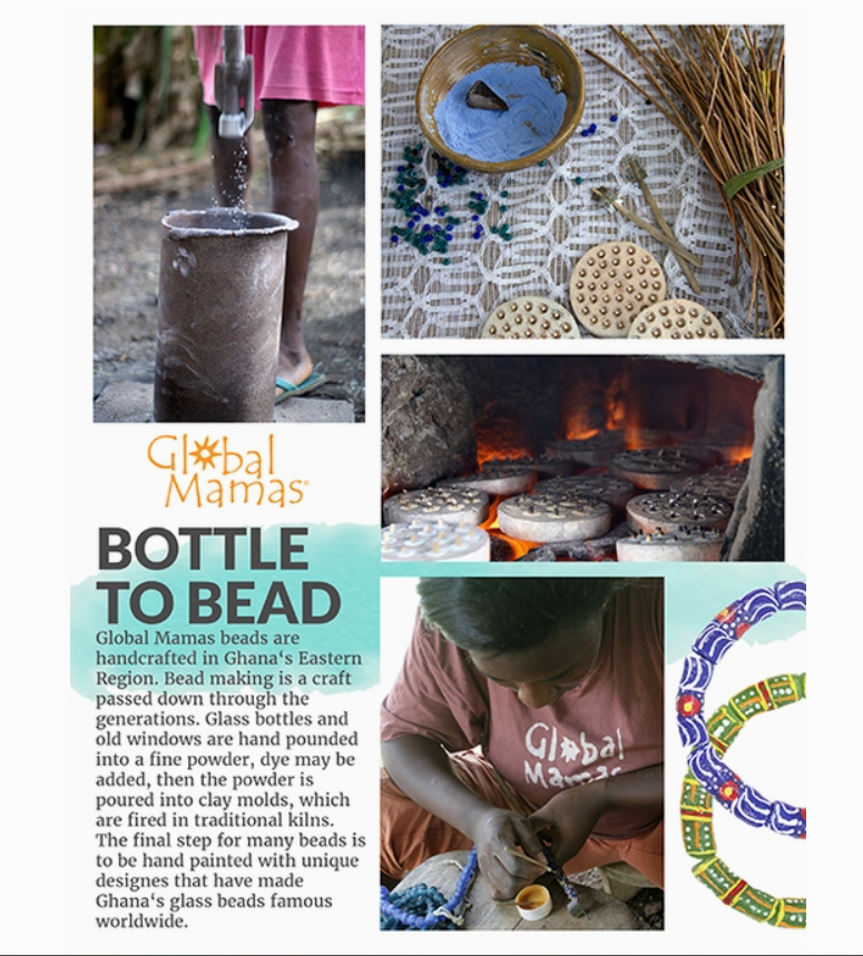 Glass Pearls: Bracelet - Blue