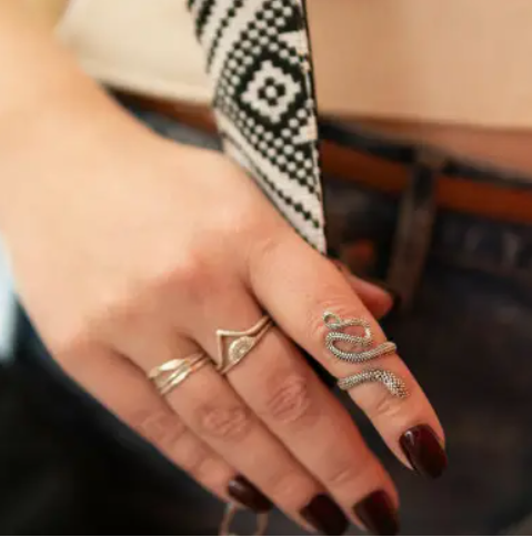 Viper Snake Ring Silver