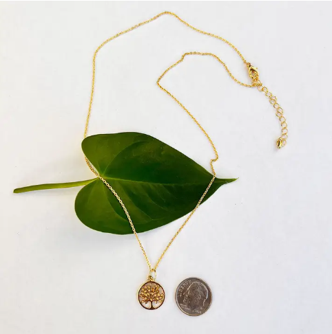 Tree of Life Necklace - Brass
