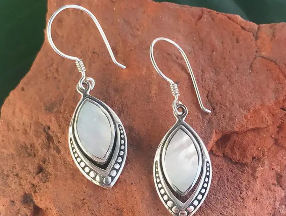 Translucent Earrings, Mother-Of-Pearl