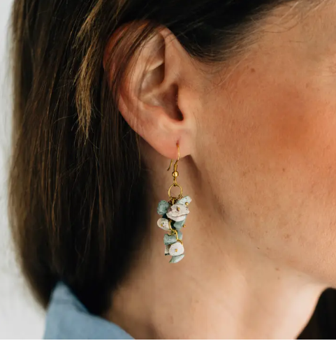 Kali Turquoise Cluster Dangle Earrings