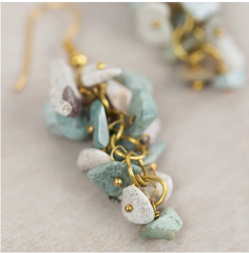 Kali Turquoise Cluster Dangle Earrings