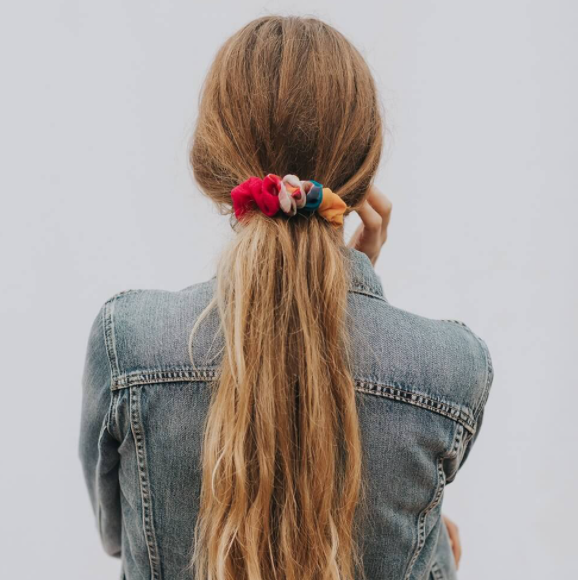 Upcycled Sari Scrunchie