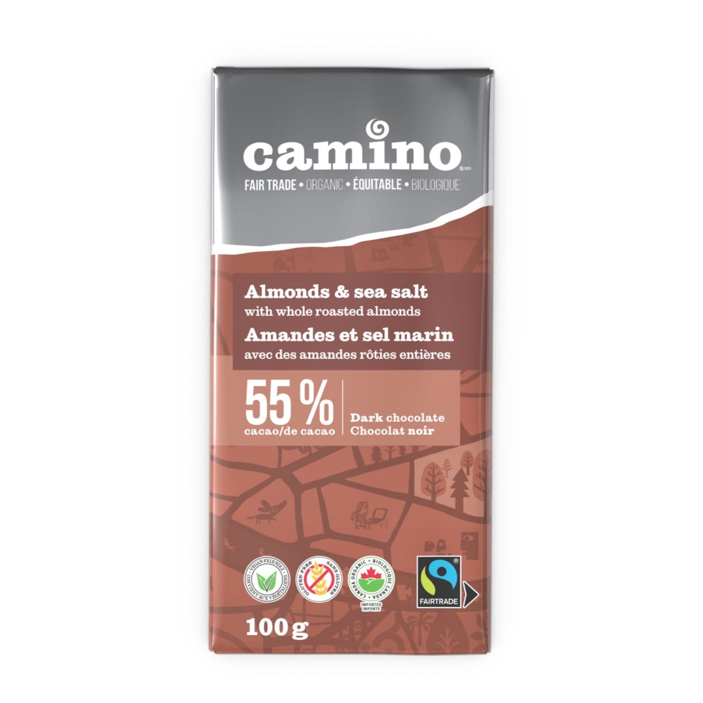 sea salt almonds bar 55%