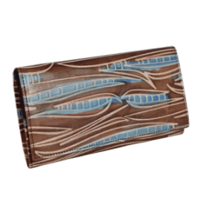 Shanti Wallet - Brown and Blue
