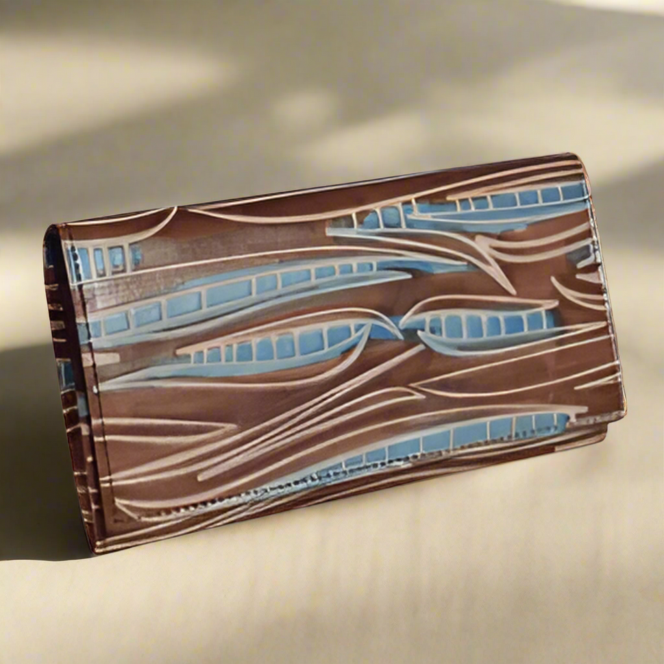 Shanti Wallet - Brown and Blue