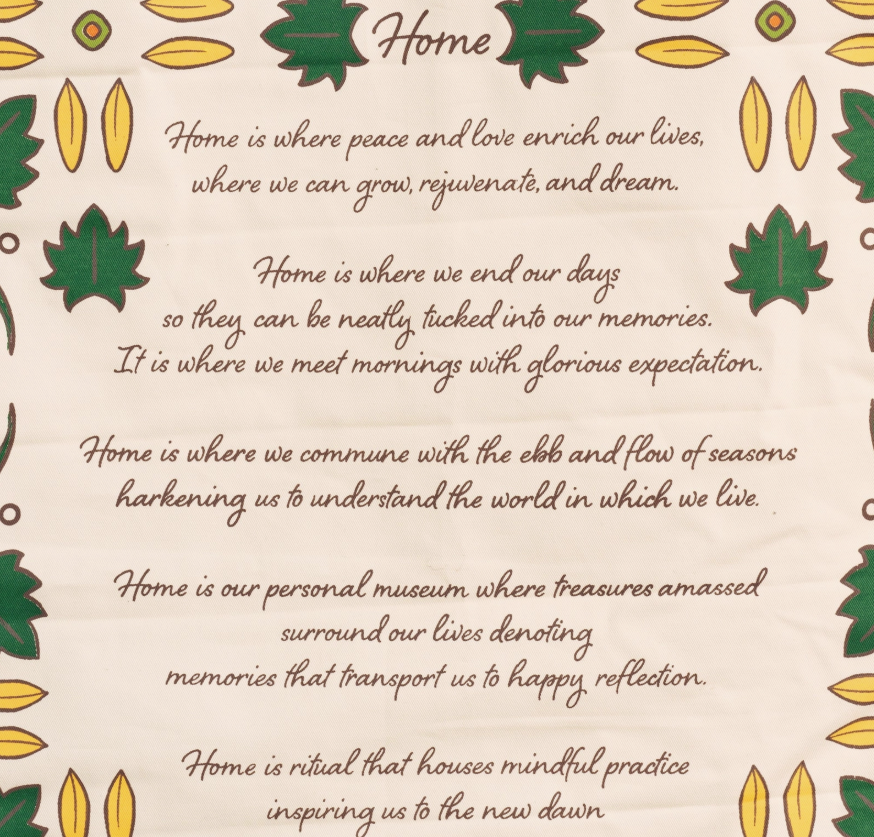 Sunflower Home Poem Wall Hanging