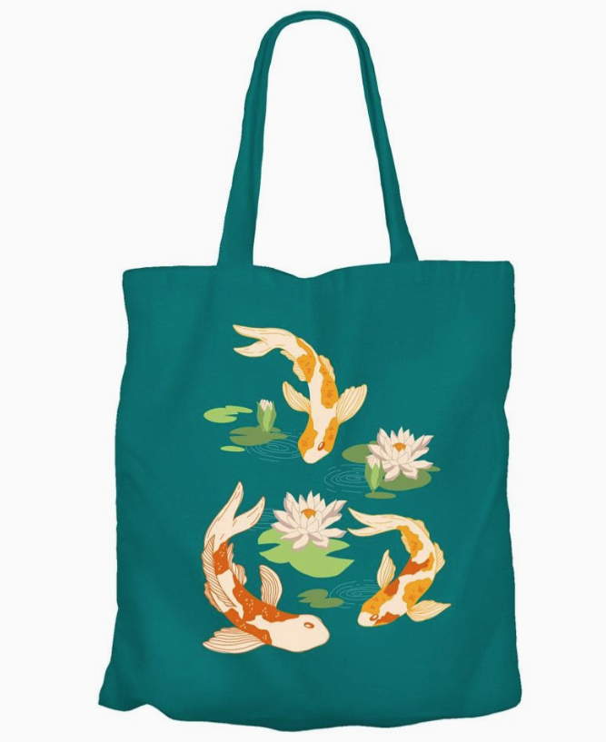 Tote Bag Recycled Cotton Fish
