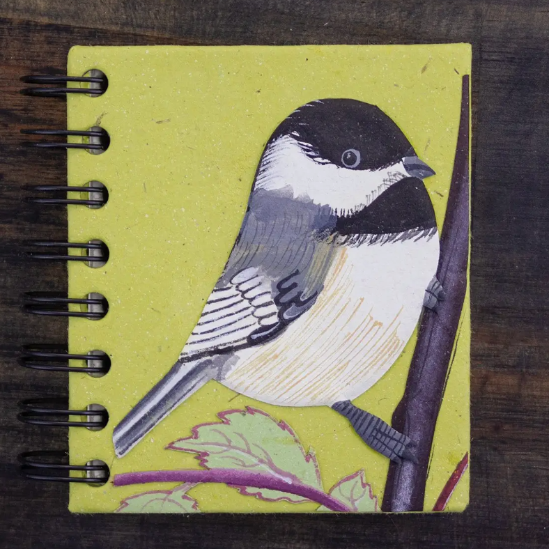 Small Notebook Chickadee Light Green