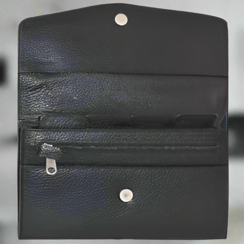 Smooth Leather Black Document Organiser