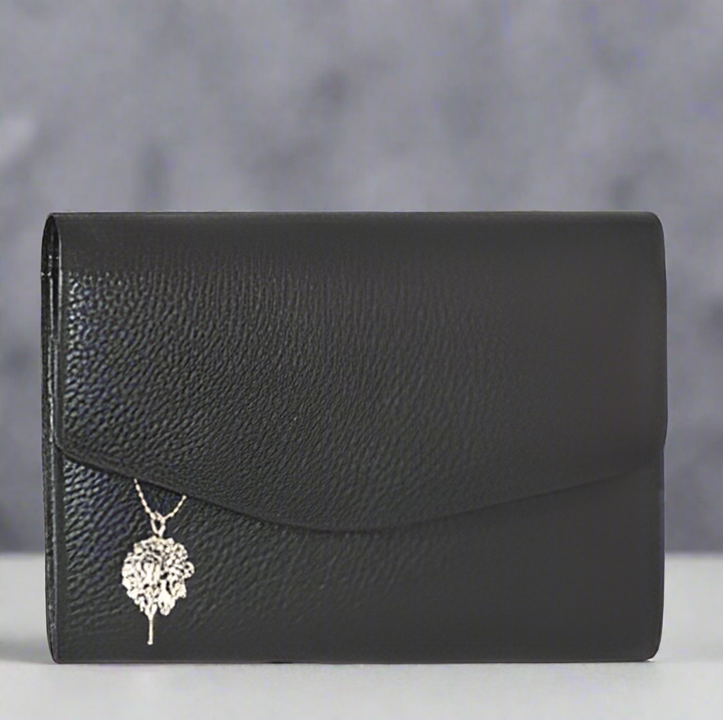 Smooth Leather Black Document Organiser