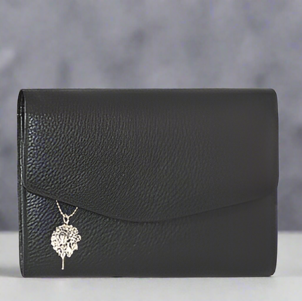 Smooth Leather Black Document Organiser