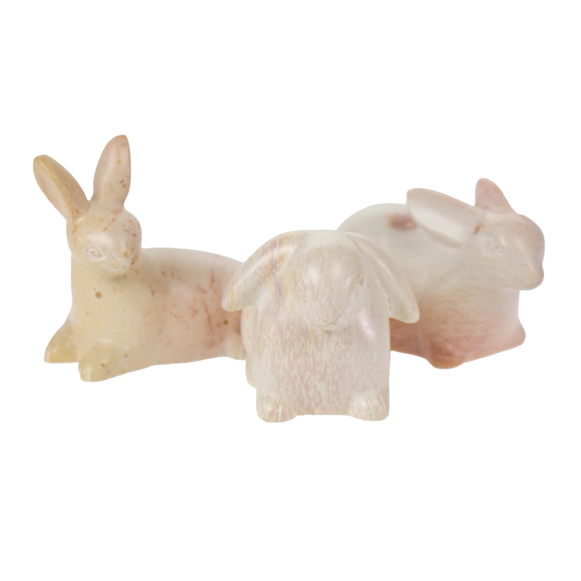 soapstone floppy bunny trio