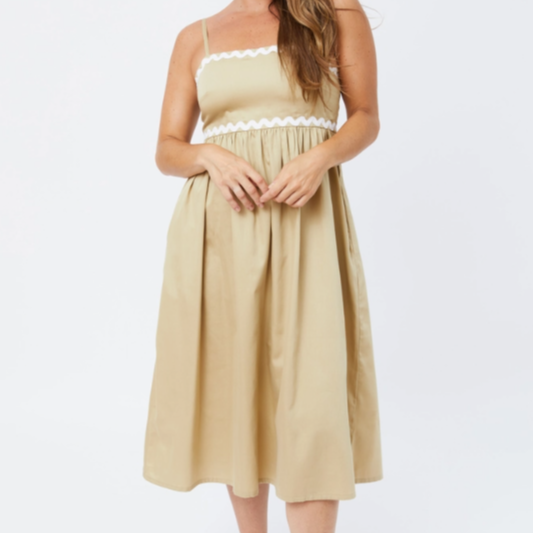 Sofia Midi Dress Khaki