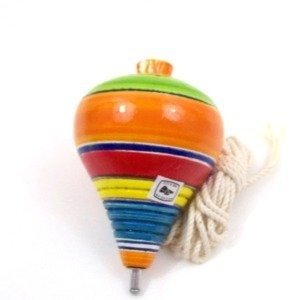 Wooden Spinning Top Toy with String