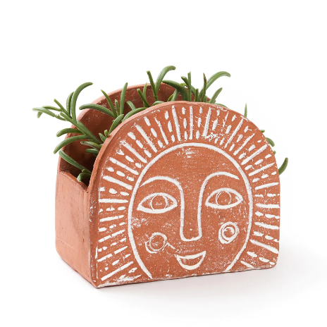 Vasanta Terracotta Planter Sunrise 4.5"W