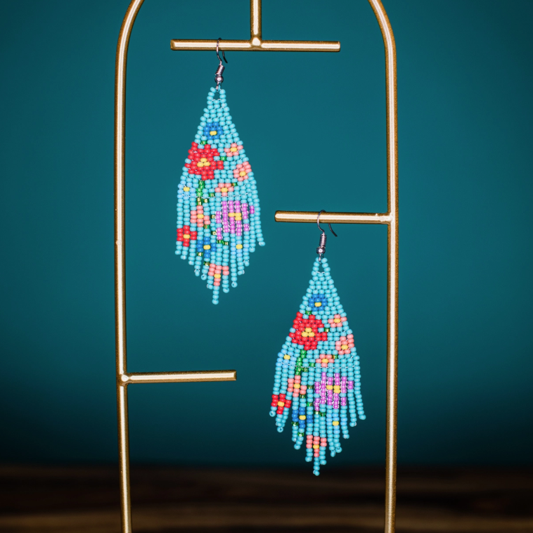 Flower Fringe Earrings