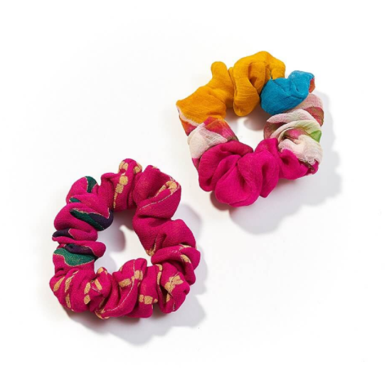 Upcycled Sari Scrunchie