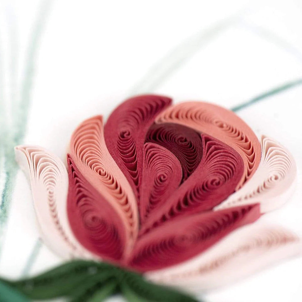 Victorian Rose Bouquet Quilling Card