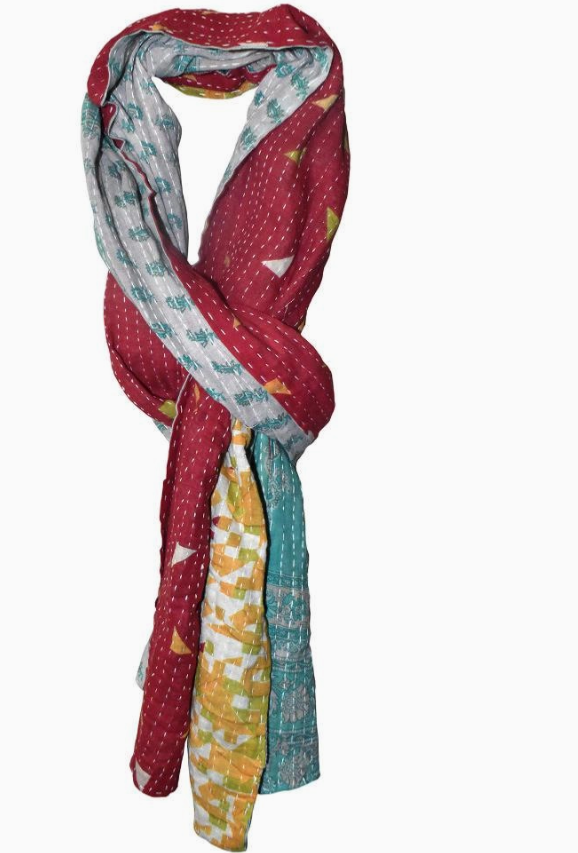 Cotton Kantha Scarves Assorted