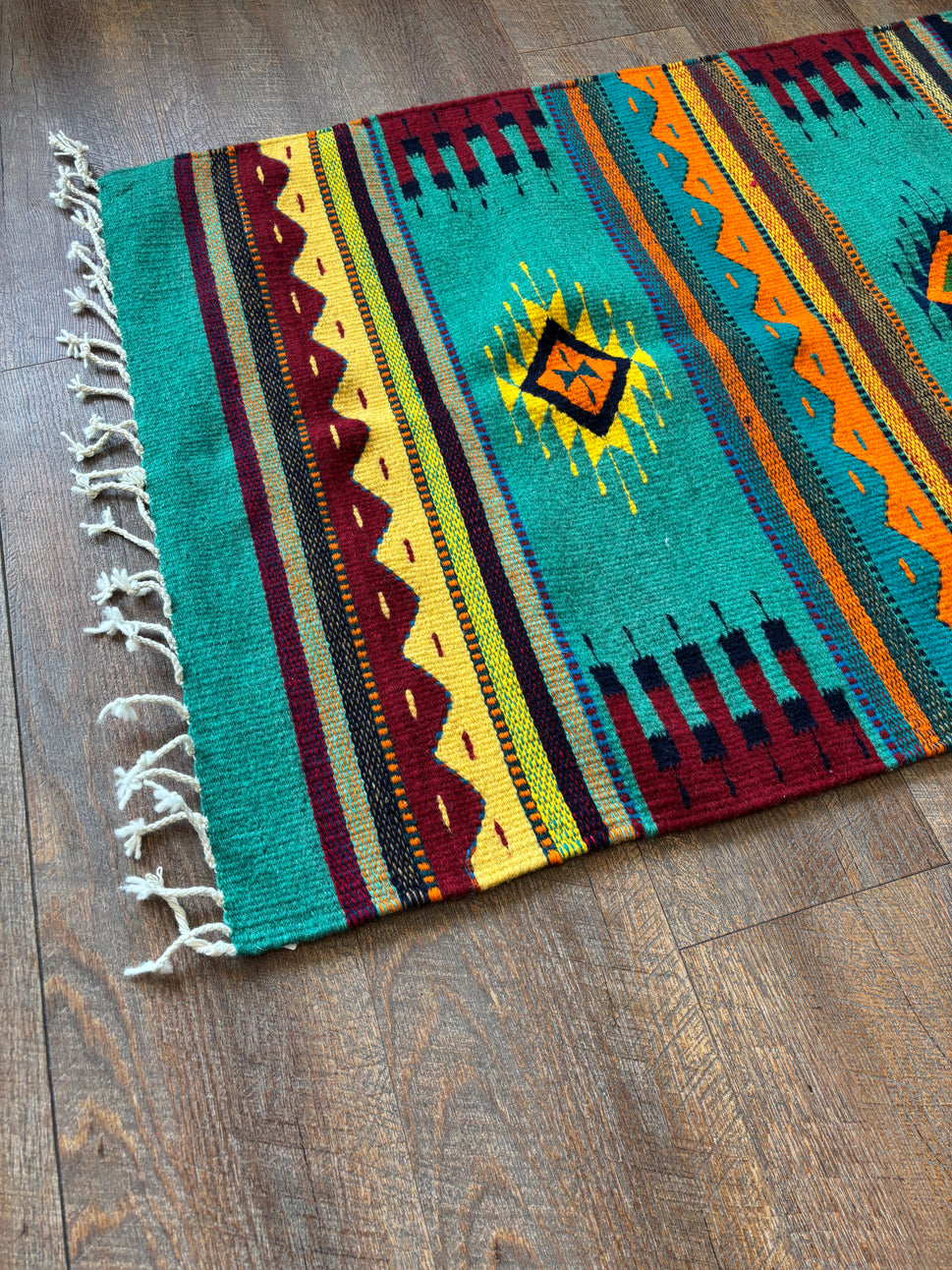 Zapotec Summer Sky Wool Rug