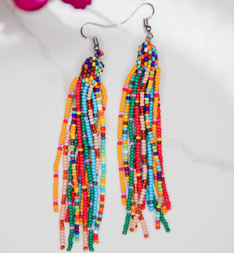 Tassel Beaded Earrings