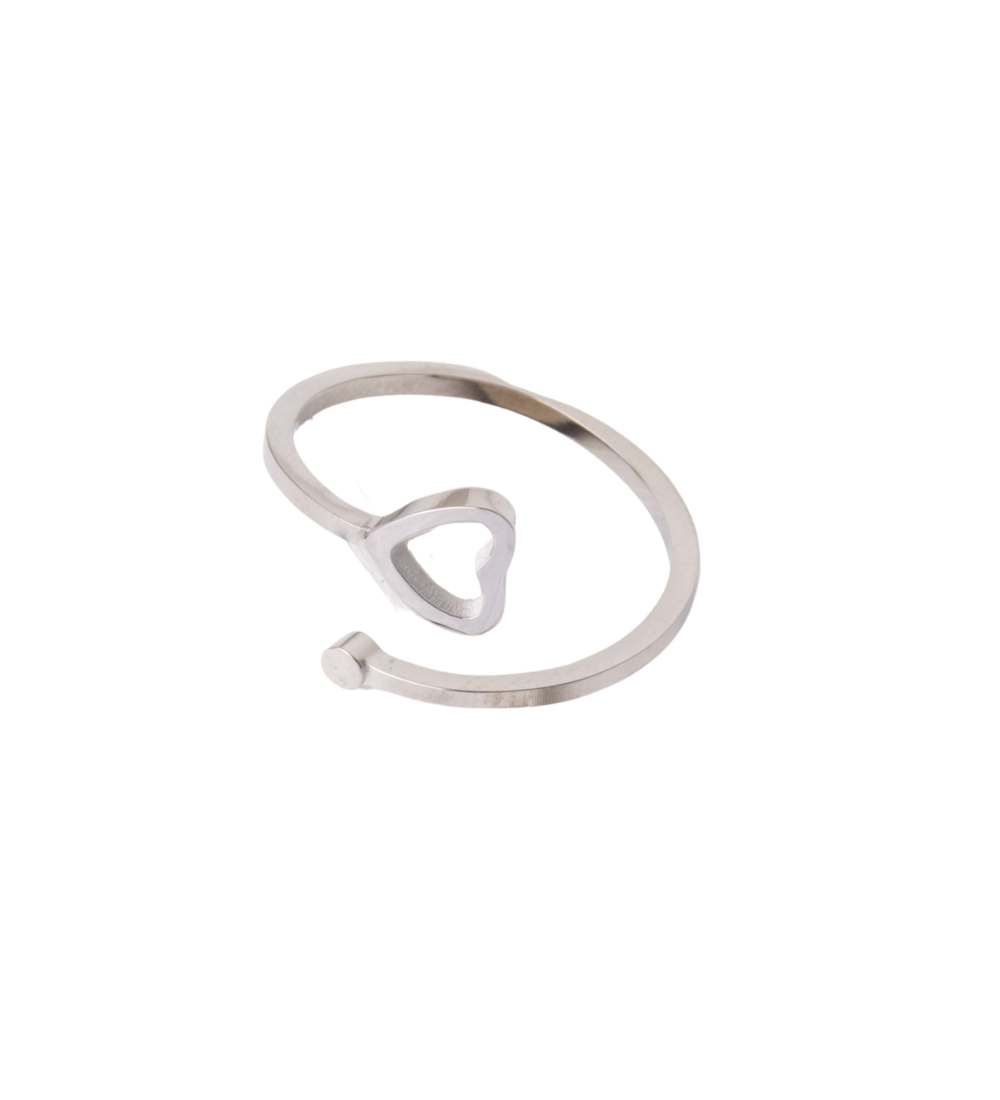Ada Silver Heart Ring