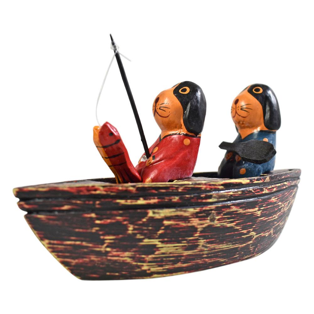 2 Dogs in A Boat