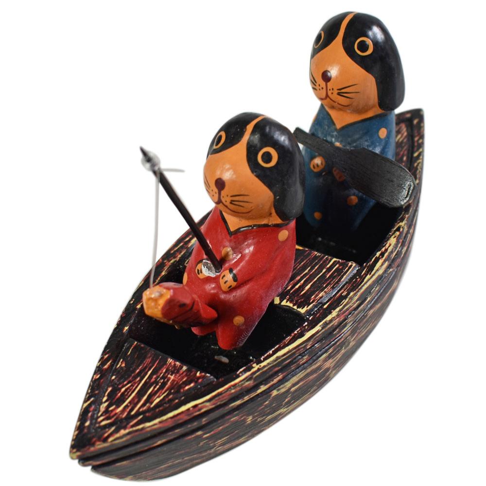 2 Dogs in A Boat
