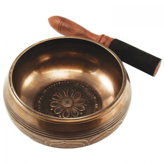 Lotus Handcast Singing Bowl 5.25" Diameter