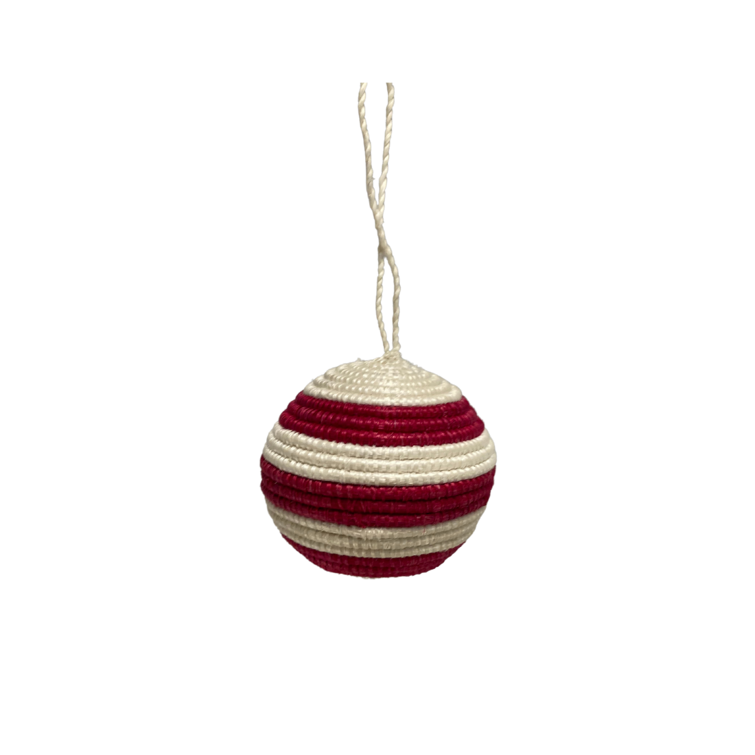 Striped Woven Ball Ornament