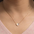 Switch Alexis gold heart necklace on model 2 image