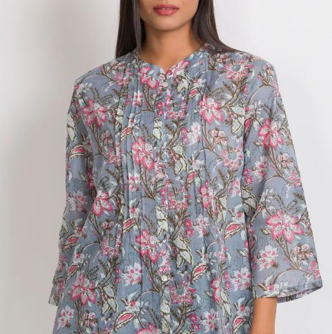 Amisha-Cotton-Tunic-Silver-Rose