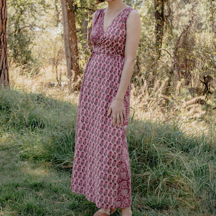 Bekka Maxi Dress Vine Floral Front