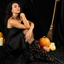 Switch Black Jack-O&#39;-Lanterns Socks Worn 3 image