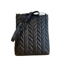 Switch Elegant Chevron Black Leather Purse 2 image