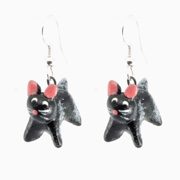 Cat Ceramic Earrings