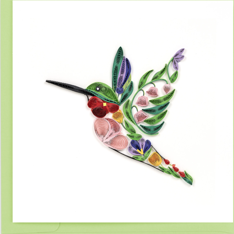 Decorative Floral Bird Greeting Card