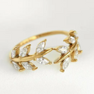 Switch Diamond Olive Leaf Ring 2 image