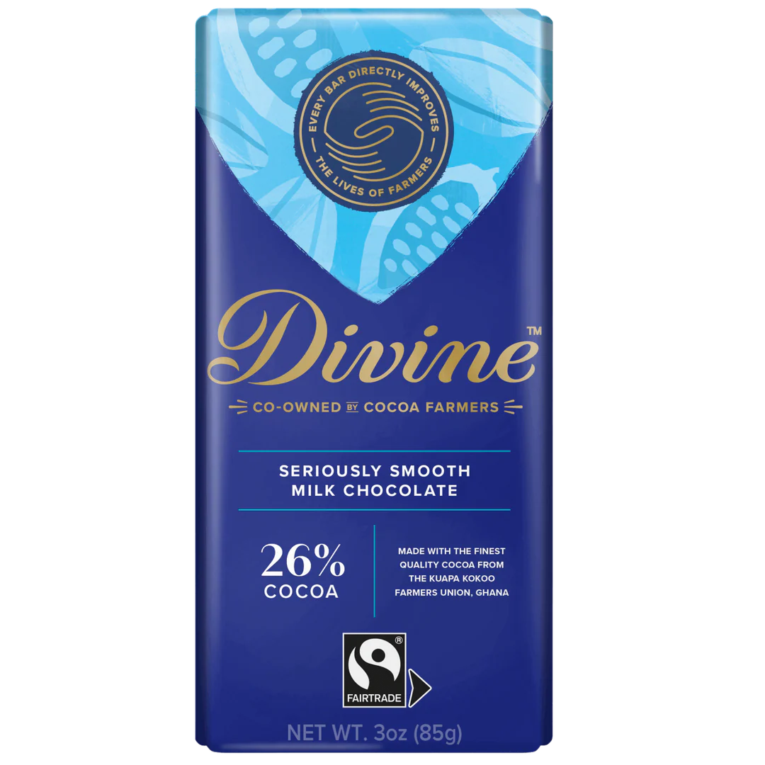 Divine Seriously Smooth Milk Chocolate Bar 26%