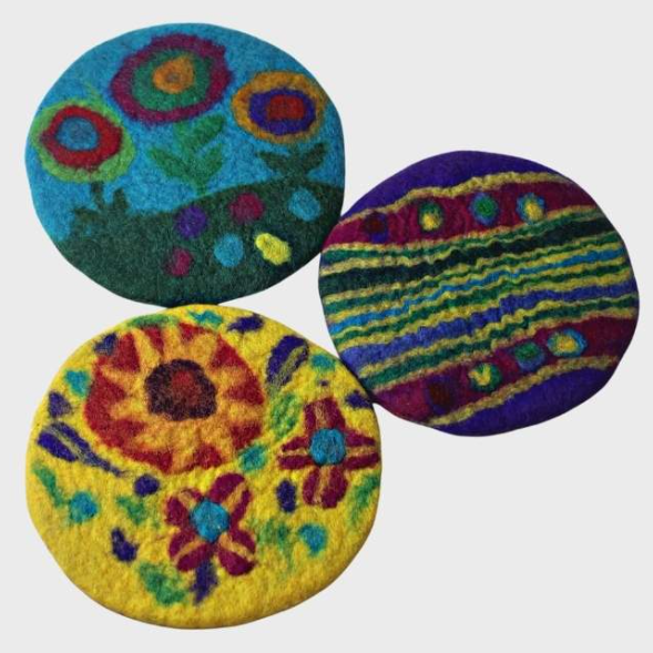 Felt Trivet Round Assorted