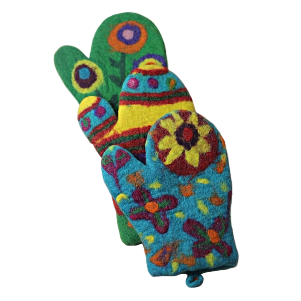 Felted Oven Mitt assorted
