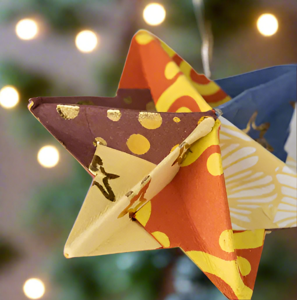 Folded Paper Star Ornament