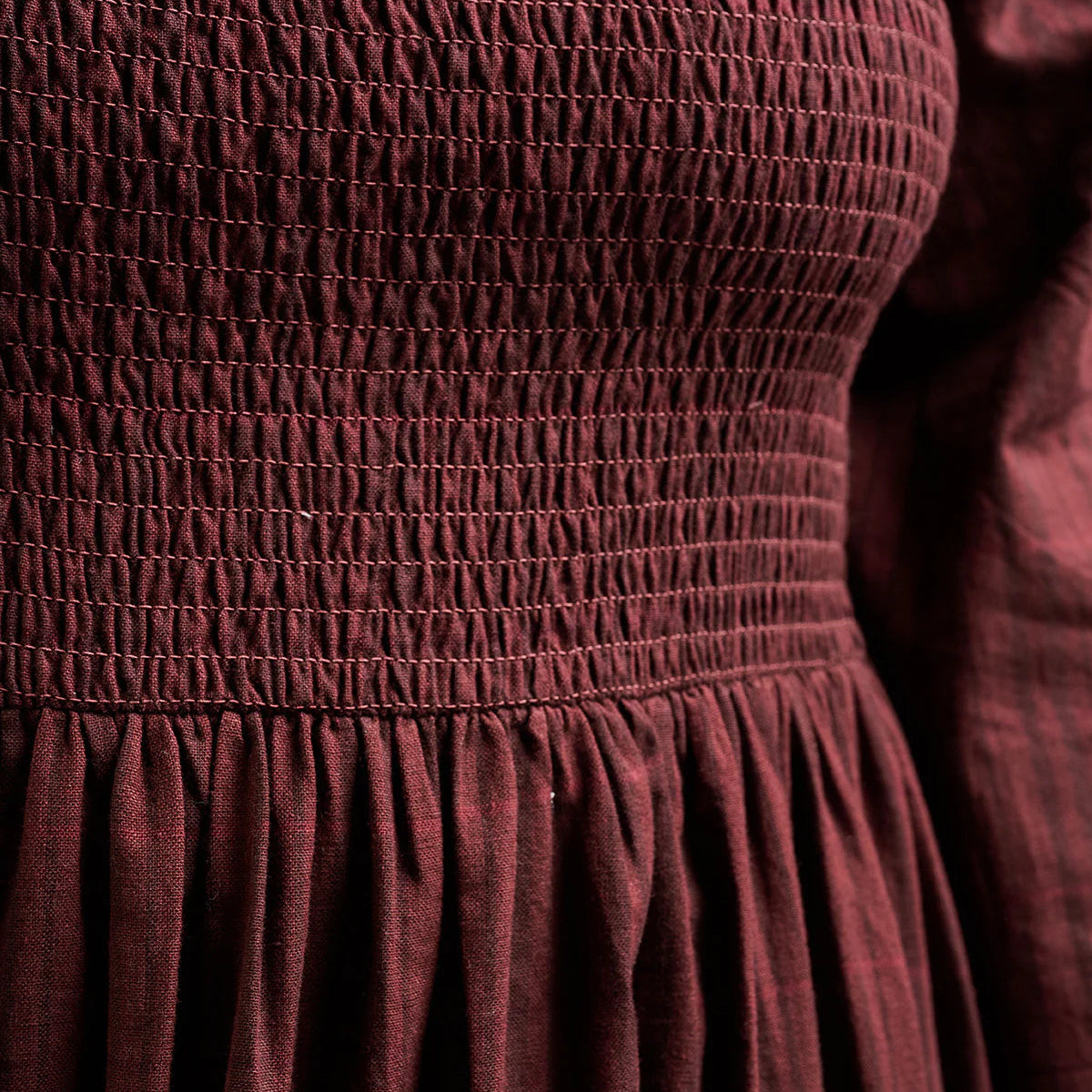 Hailee Smocked Plus Size Midi Dress