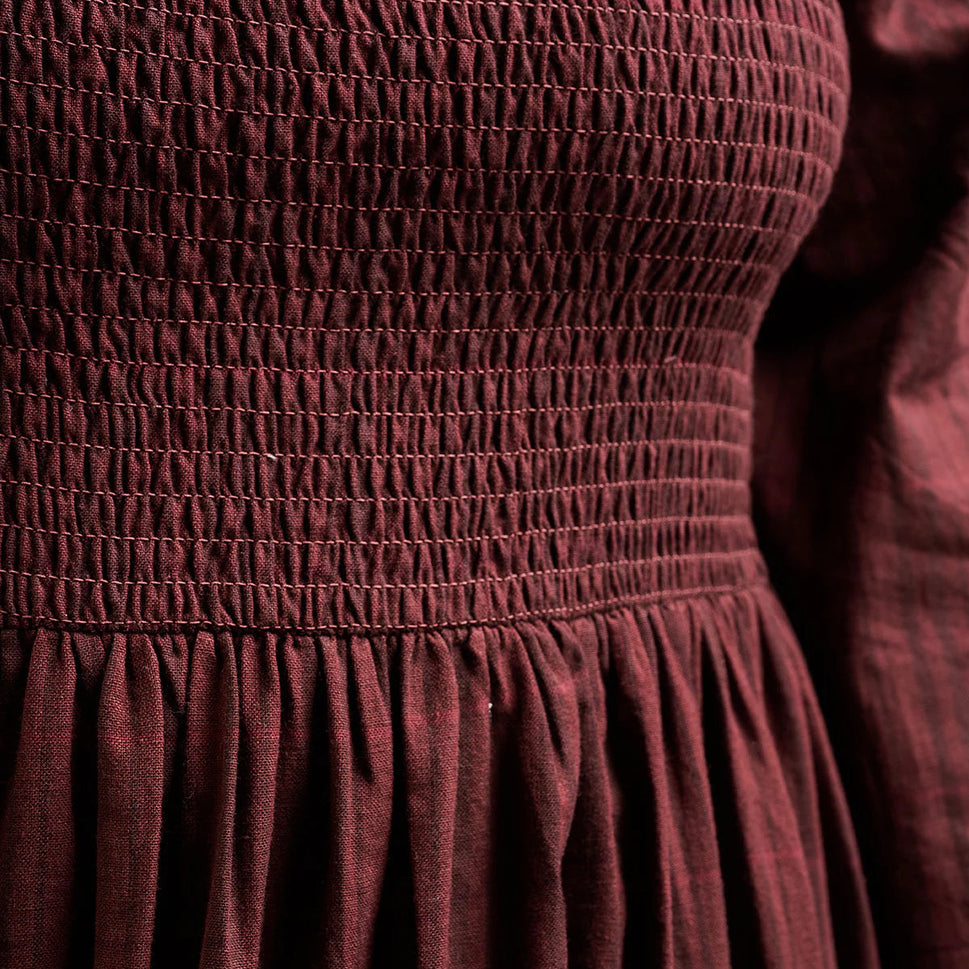 Hailee Smocked Plus Size Midi Dress