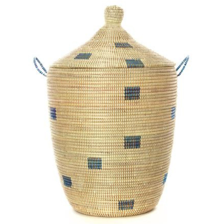 Hamper Blue & Cream 22"
